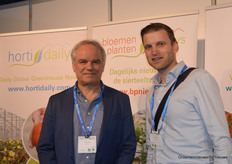 Paul Leenders and Mark van Boxtel of VitalFluid take a tour of the fair.                 